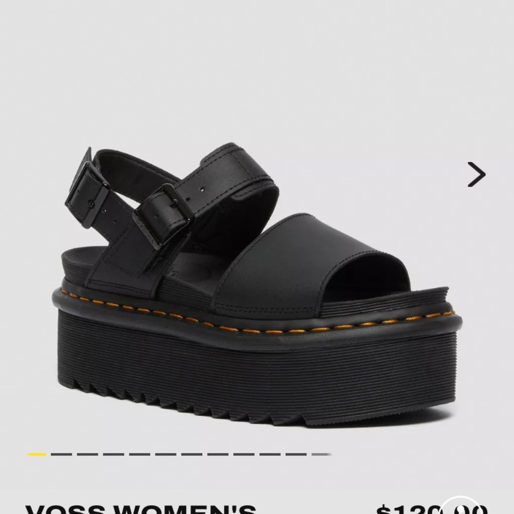 Dr Martens Voss Platform Leather Strap Sandals